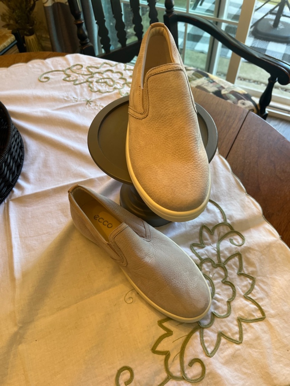 Ecco Women’s Slip-On Loafers in Light Beige